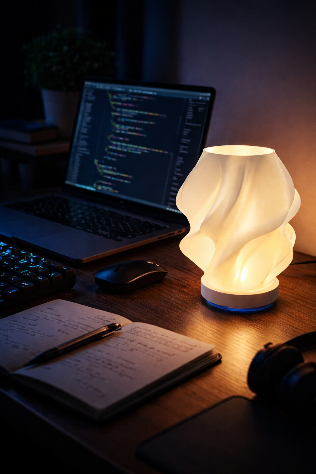 Modern Desk Lamp 3D Printed for Coders & Creators – Him Or Her